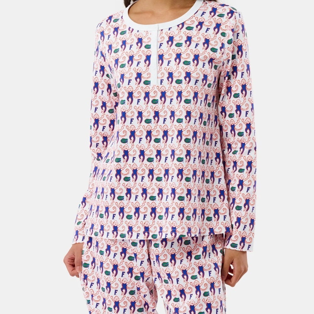 NWT Roller Rabbit FL Gators Lovely Monkey Pajamas